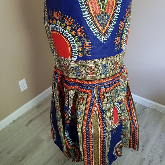 Royal Queen - Blue Dashiki Dress - Picture 7 of 8